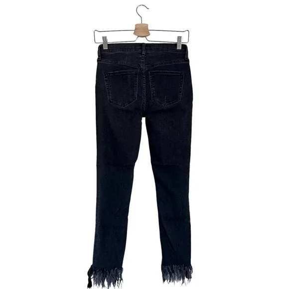 Free People High Rise Distressed Skinny Jeans Size 25 - Picture 7 of 16